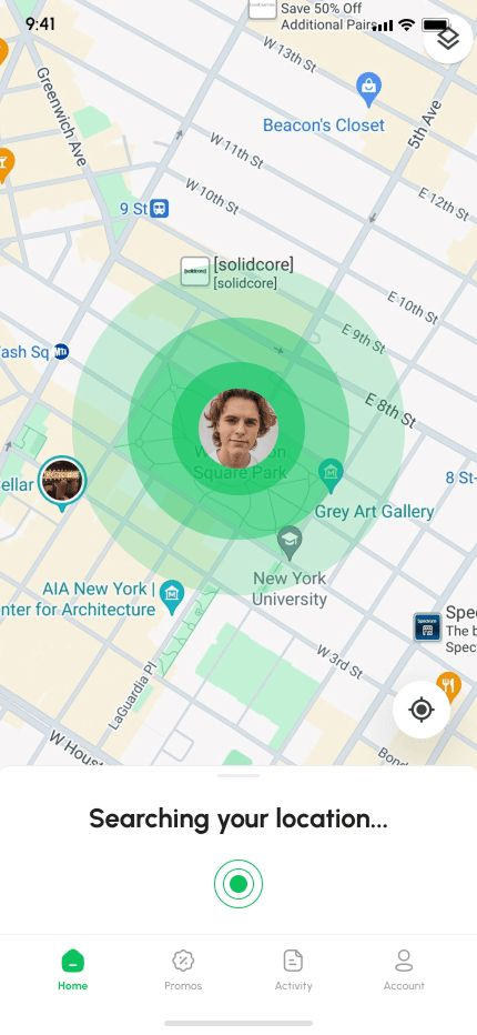 14_Light_home - searching user location