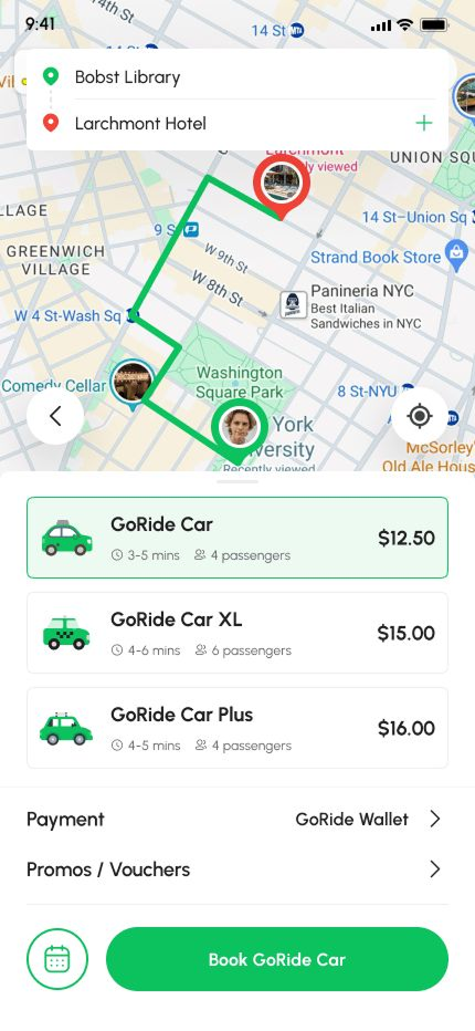 20_Light_available goride options & trip fares